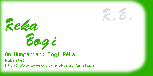 reka bogi business card