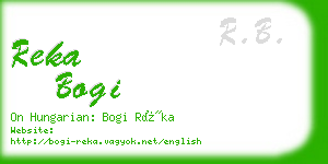 reka bogi business card